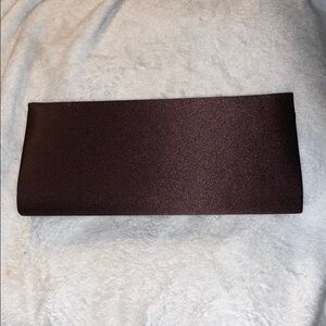 Carlo Fellini Chocolate Brown Sheen Clutch-Classic